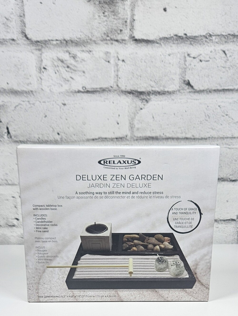 Relaxus Deluxe Zen Garden Tabletop Meditation Kit New in Box